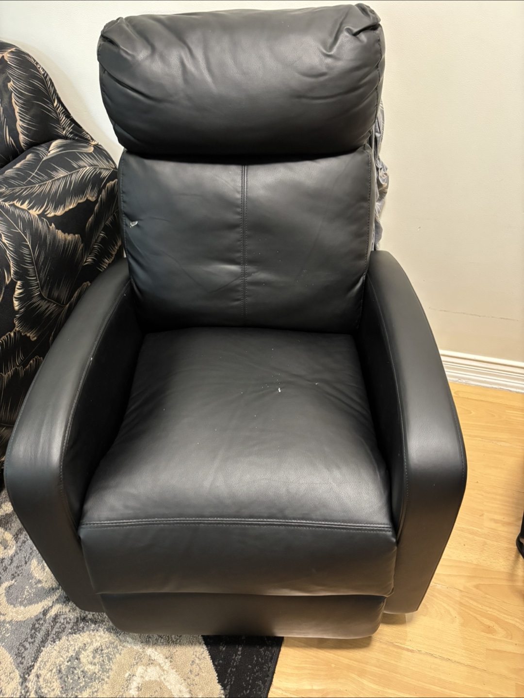 Recliner leather sofa