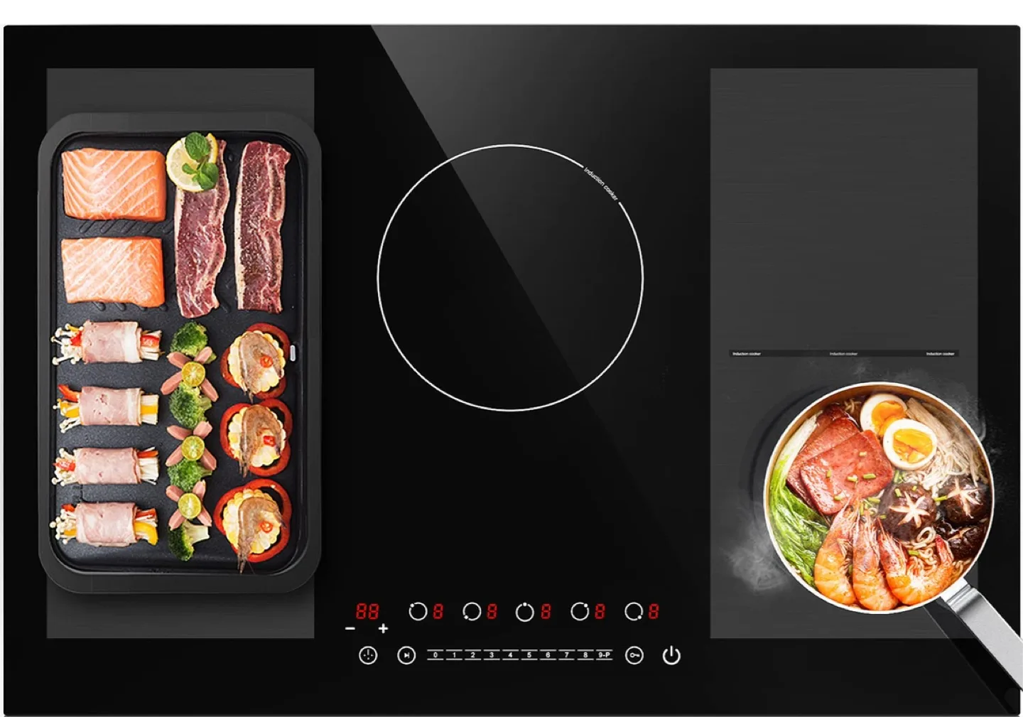 GTKZW Induction Cooktop 30” - 5 Burners - 9000W - No Plug thumbnail