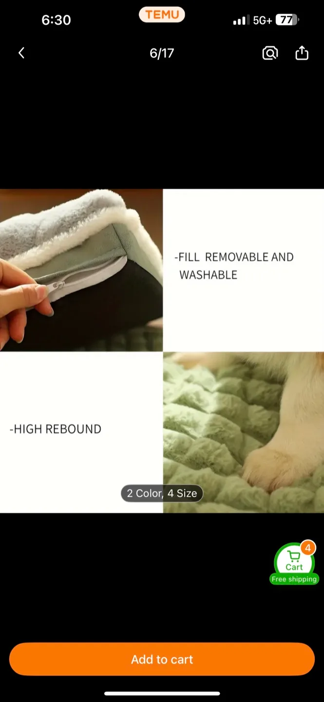 Dog/Cat/Animals Sponge Sofa Bed image indicator(5)