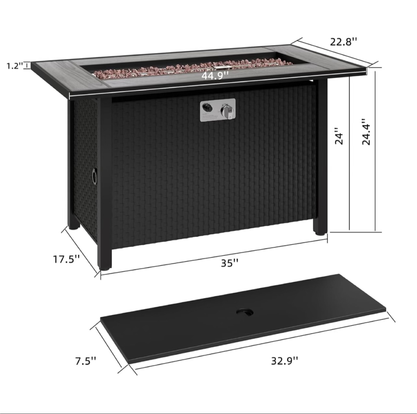 45” propane fireplace - photo 2