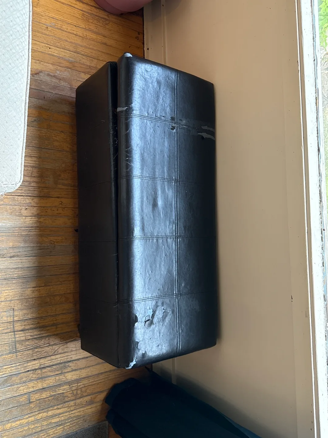 Black Storage Ottoman Bench thumbnail