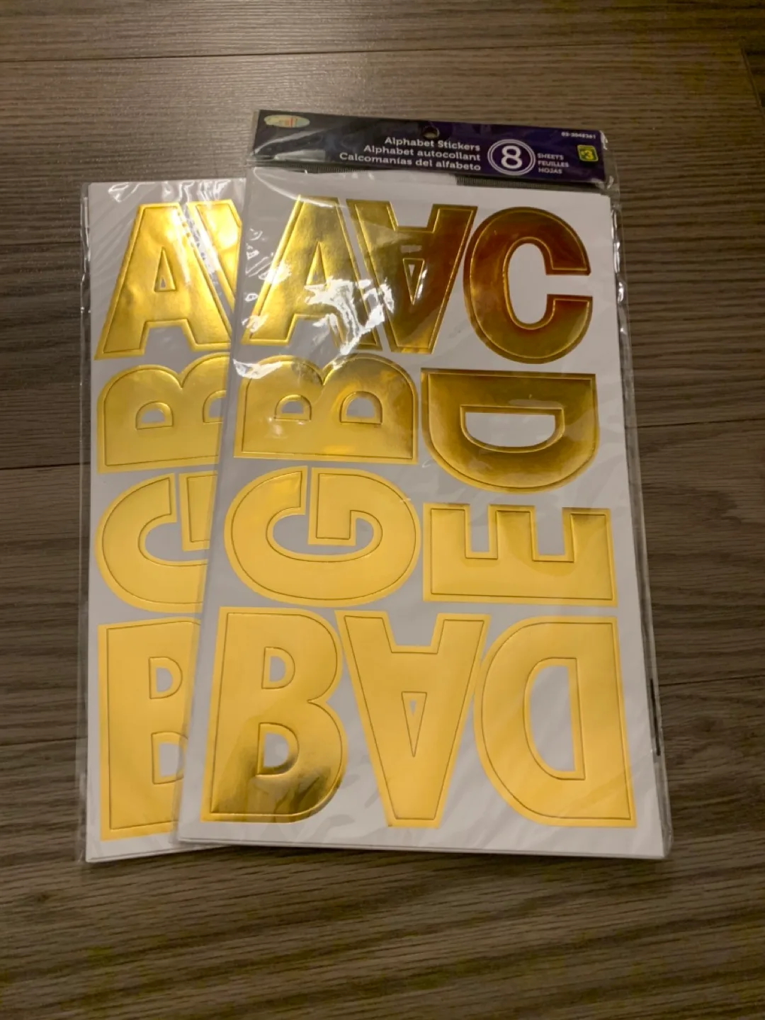 Brand New! Gold Alphabet Stickers #freecycle thumbnail