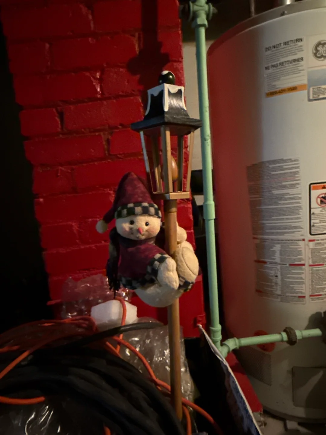 Snowman on Lamp Post Decoration thumbnail