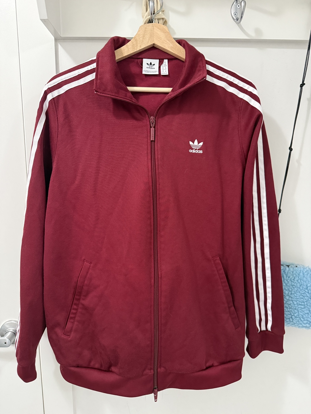 Adidas Maroon Track Jacket - Size M