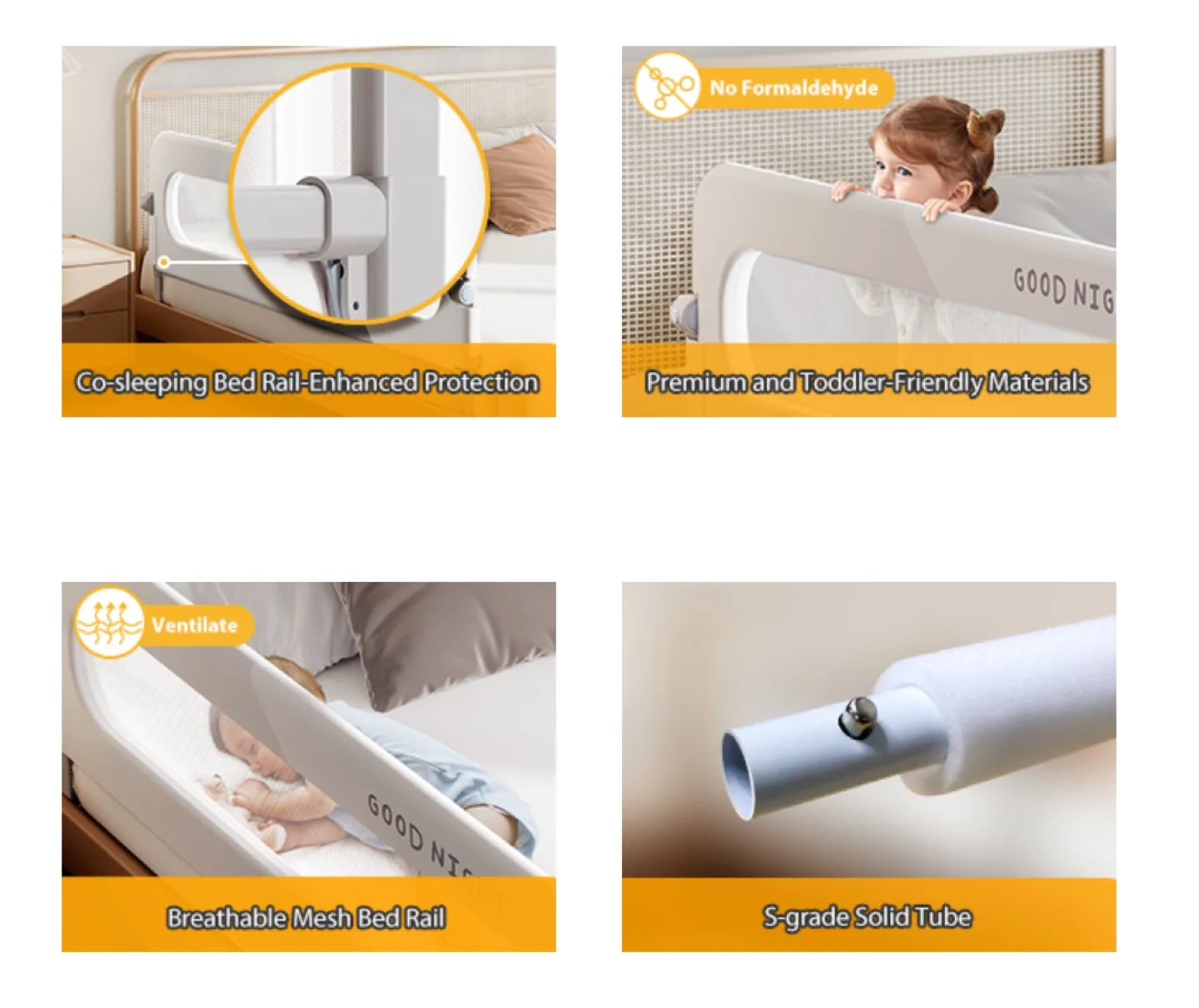 Brand New Strenkitech Foldable Toddler Kids Bed Rail image indicator(8)