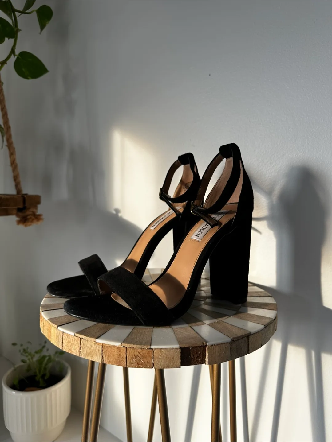 Black Suede Steve Madden Heels thumbnail