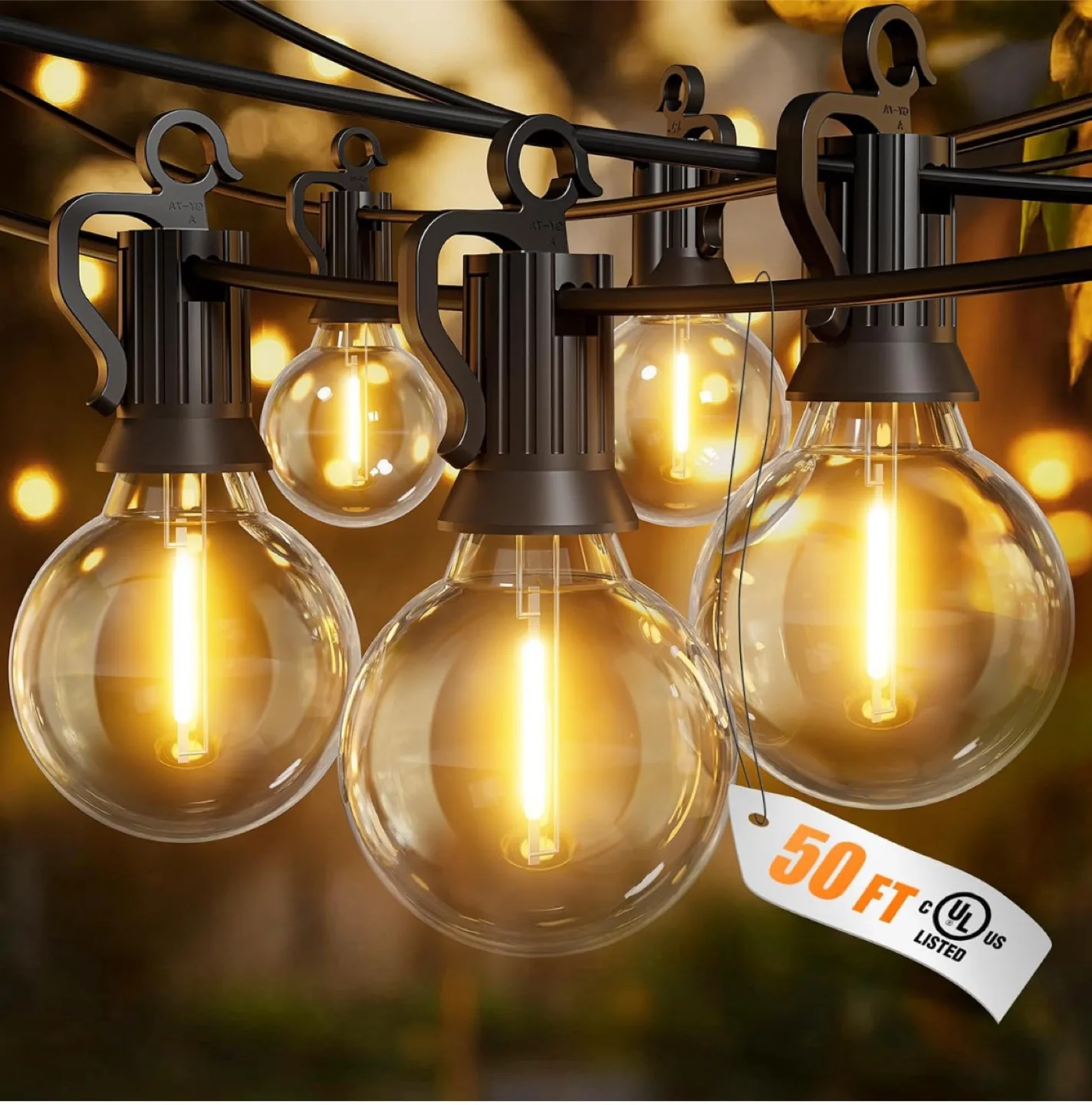 SUNTHIN LED Outdoor String Patio Lights - 50FT thumbnail