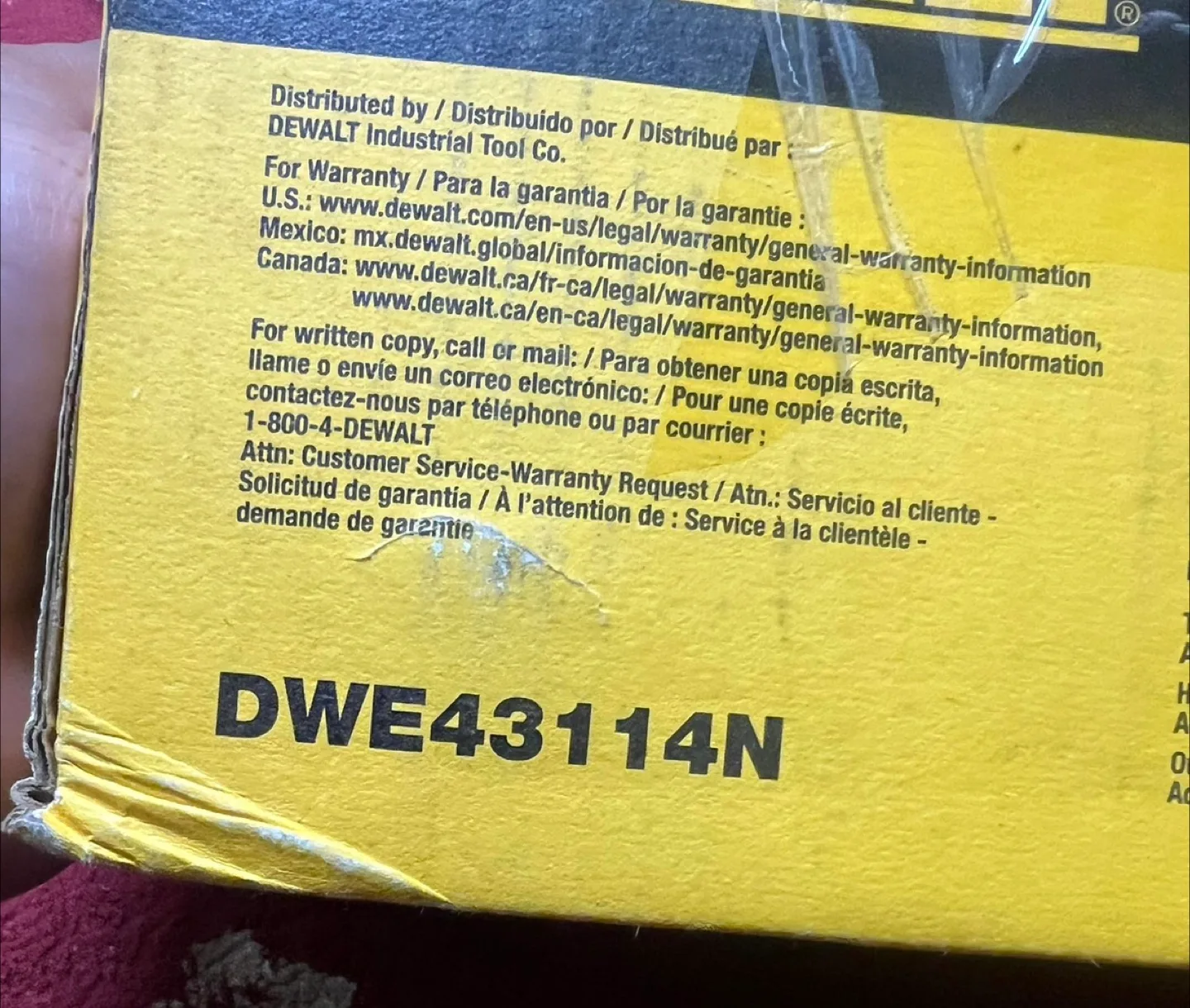 Brand new DEWALT DWE43114N 4-1/2" Paddle Switch Grinder image indicator(4)