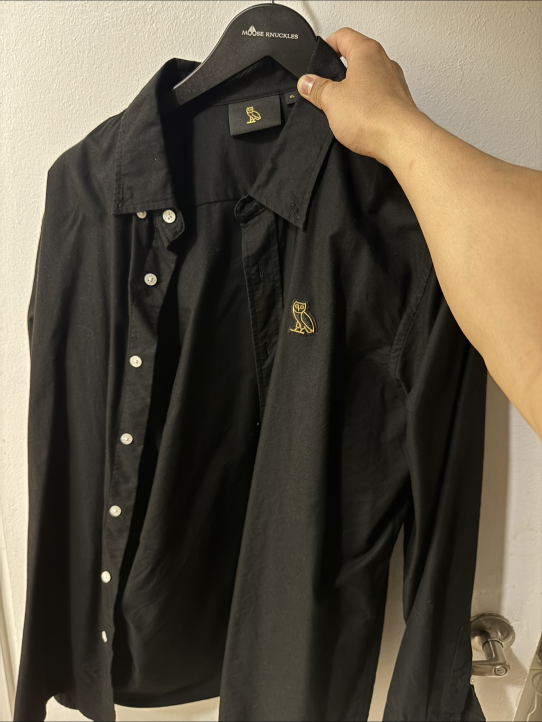 OVO Black Button Up Shirt - Size XL