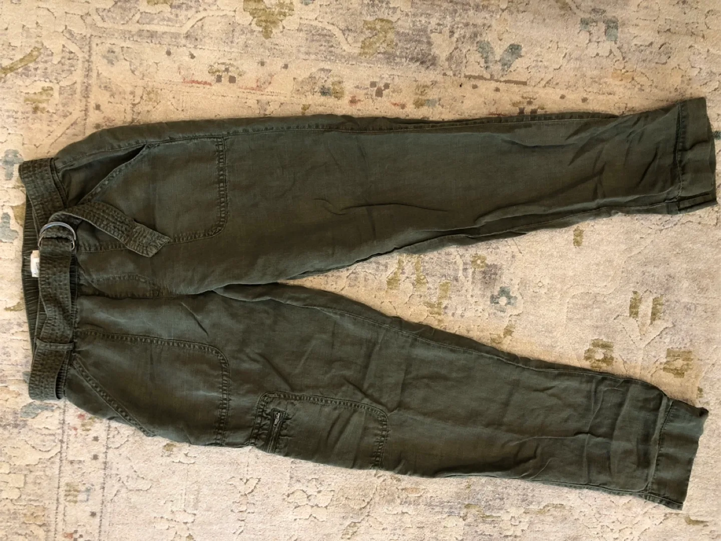 Nicole Miller NY Olive Green Cargo Pants - XS thumbnail