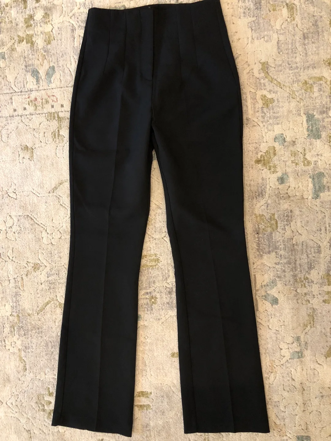 Zara Black High-Waisted Flare Pants, Size 4 thumbnail