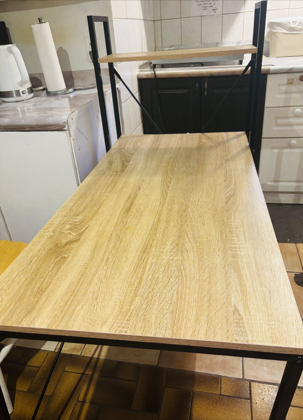 Wood & Metal Desk with Shelves - photo 2