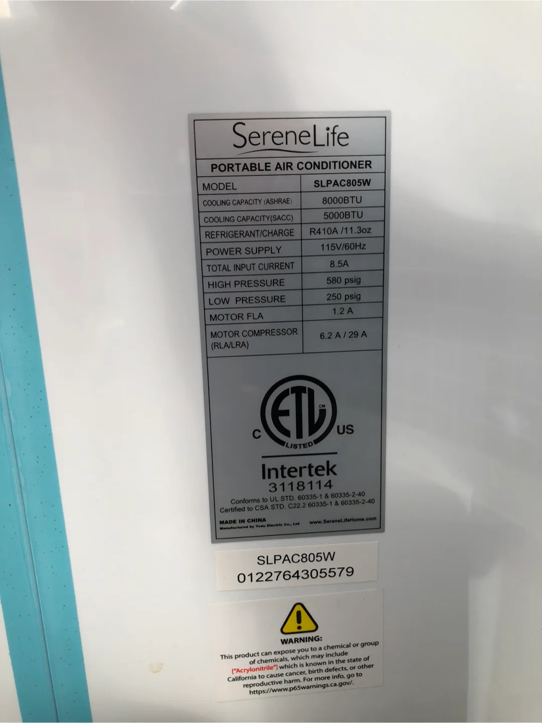 SereneLife SLPAC805W Portable Air Conditioner image indicator(2)