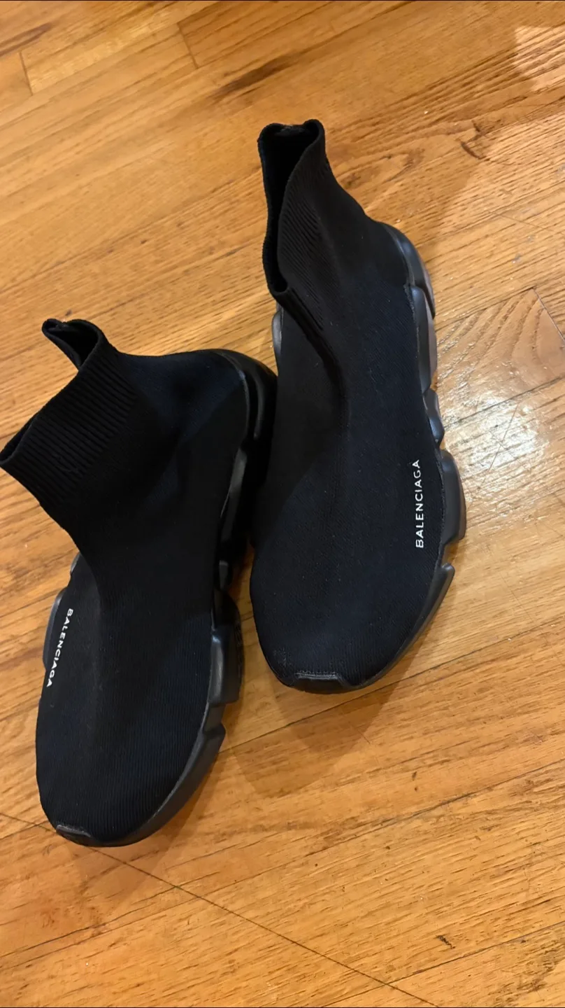 Balenciaga Speed Sock Sneakers - Black thumbnail