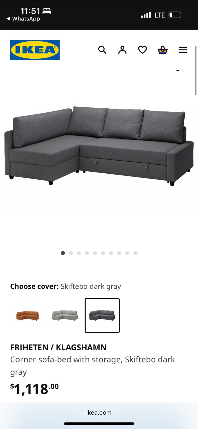 IKEA Friheten/Klagshamn Corner Sofa-bed - photo 5