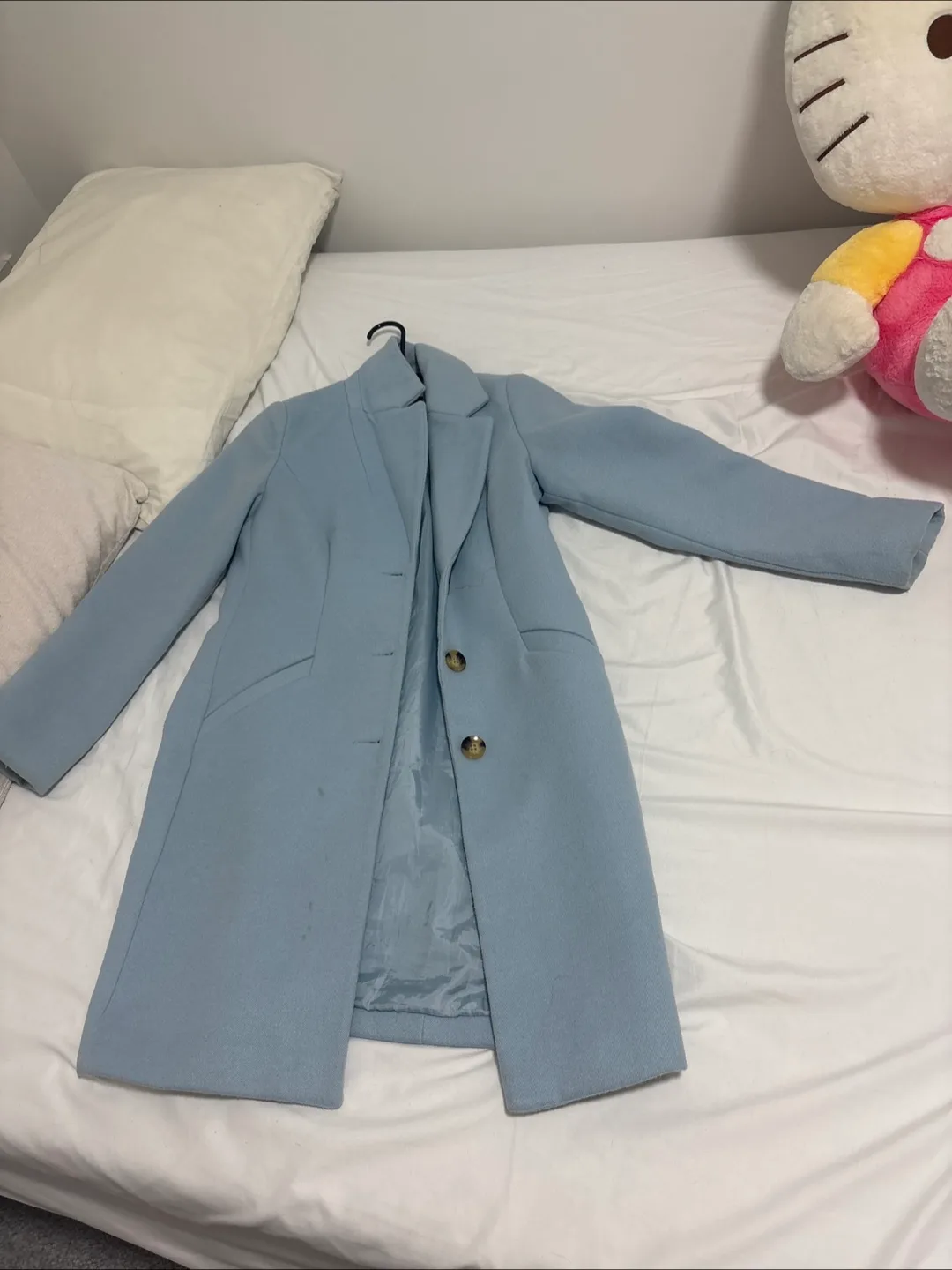 Vero Moda Light Blue Coat - Size XS thumbnail