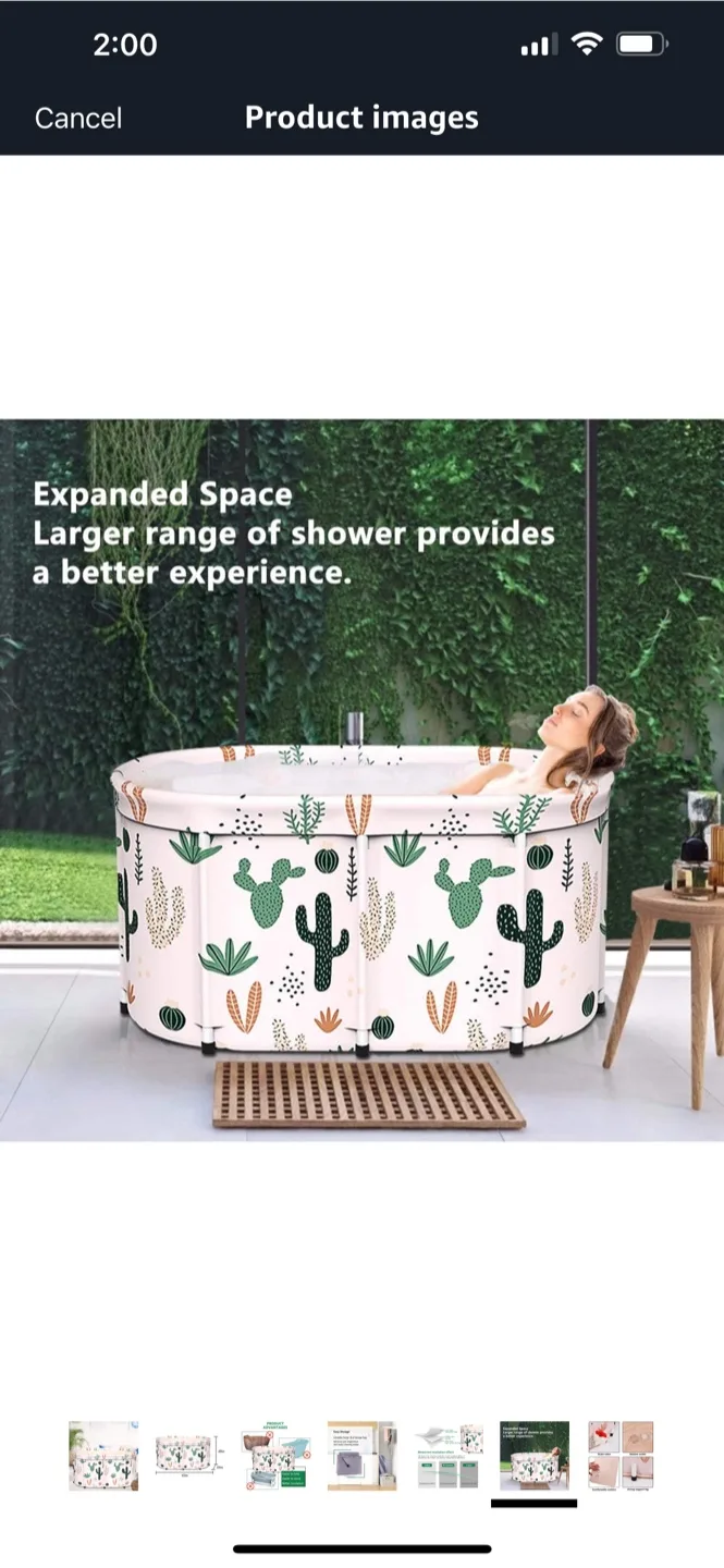 LUCKUP Foldable Bathtub - 43"x25"x20" thumbnail