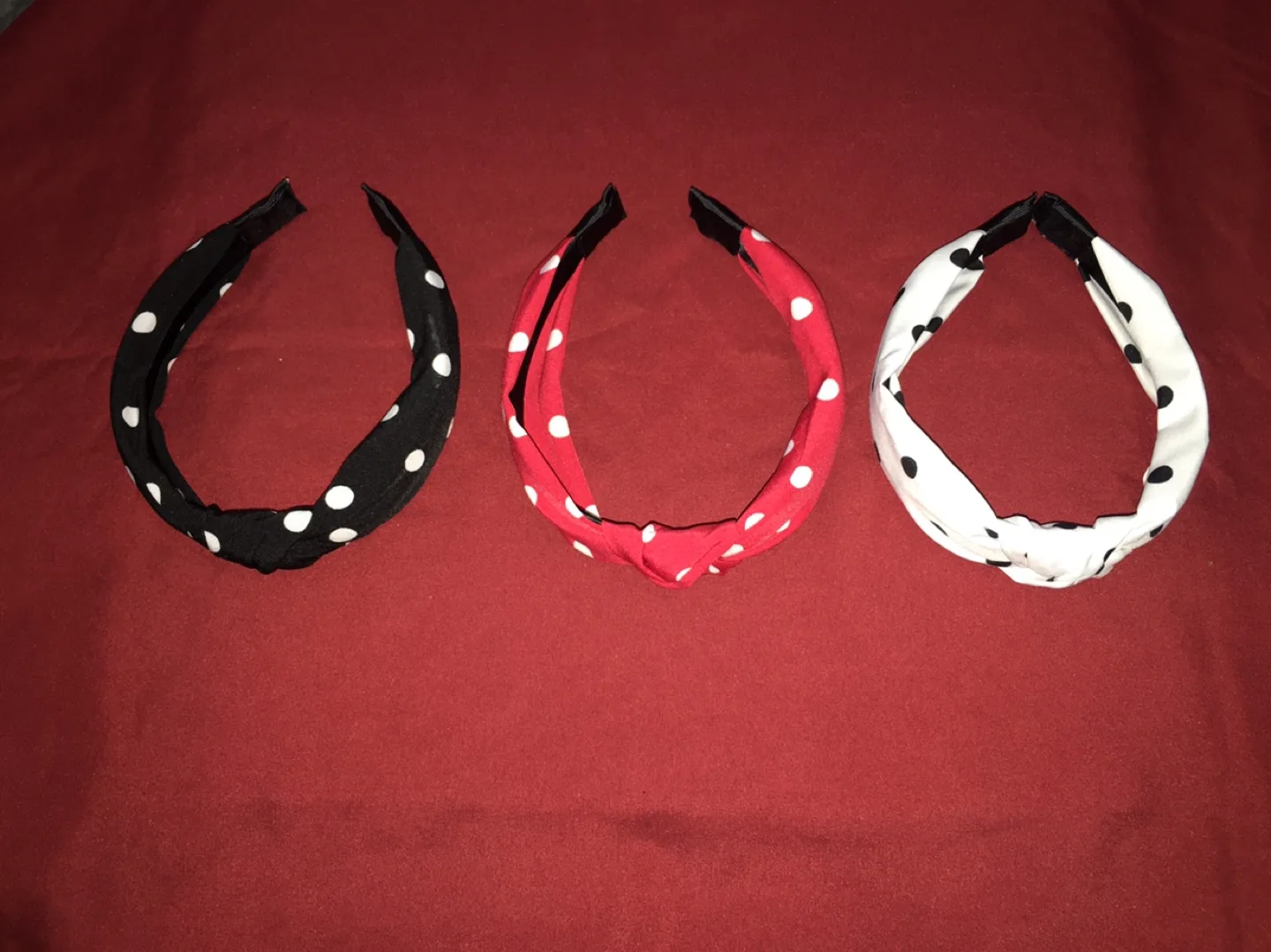 Polka Dot Headbands - Red, Black, White #freecycle thumbnail