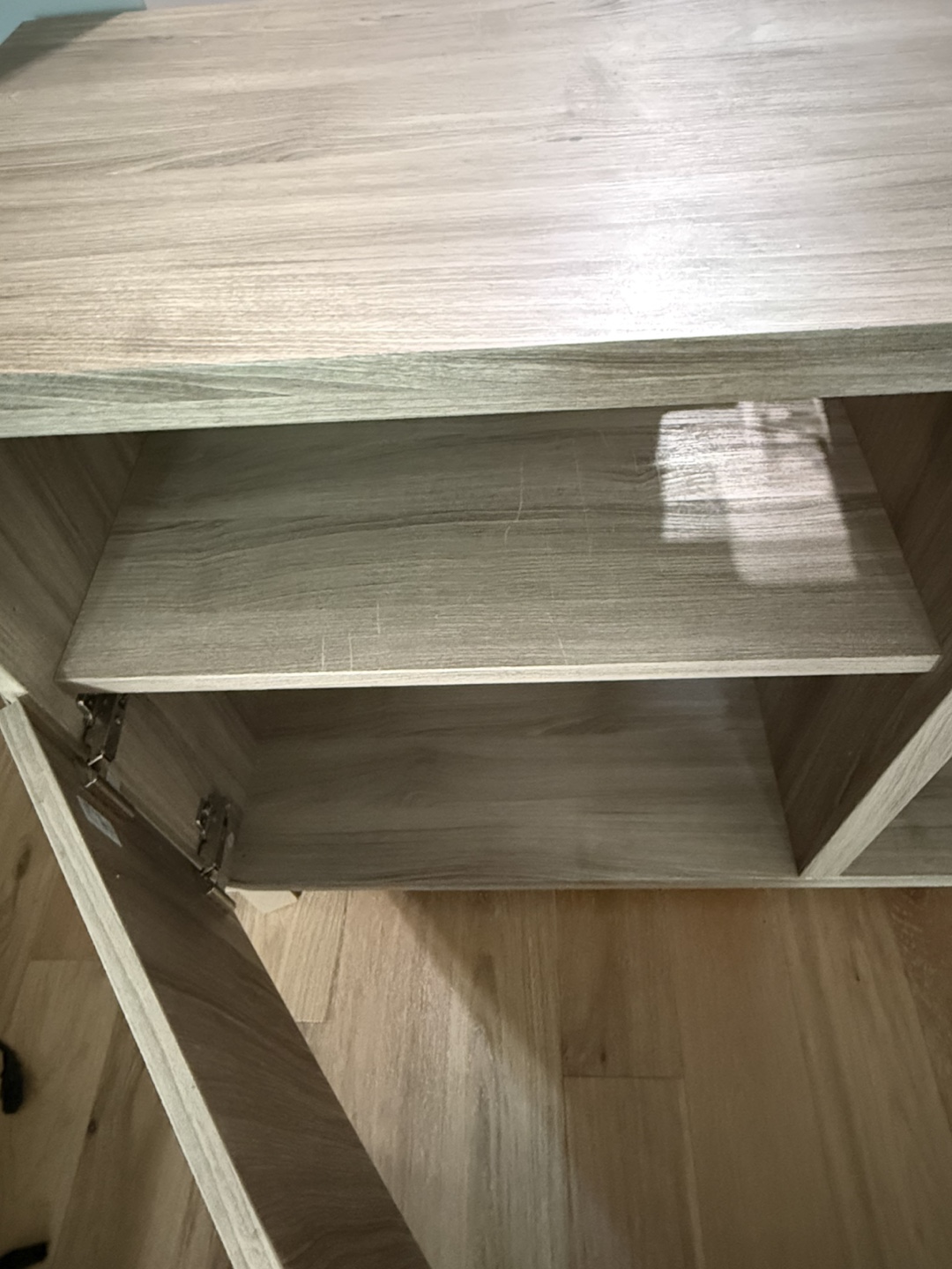 🚨MUST GO Besta TV Stand w/Doors & shelf – Walnut/Light Grey - photo 3