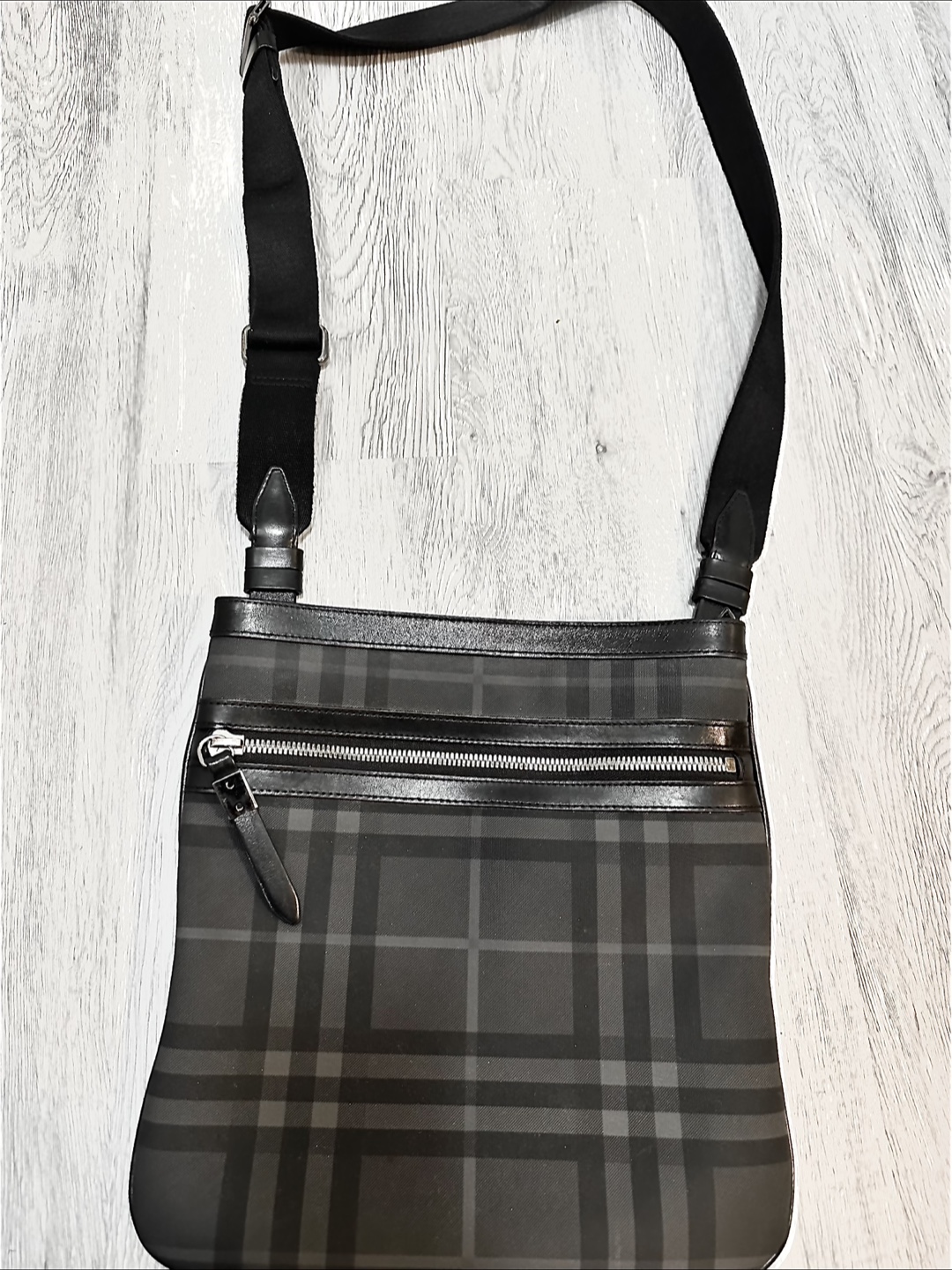Burberry Black Plaid Crossbody Bag