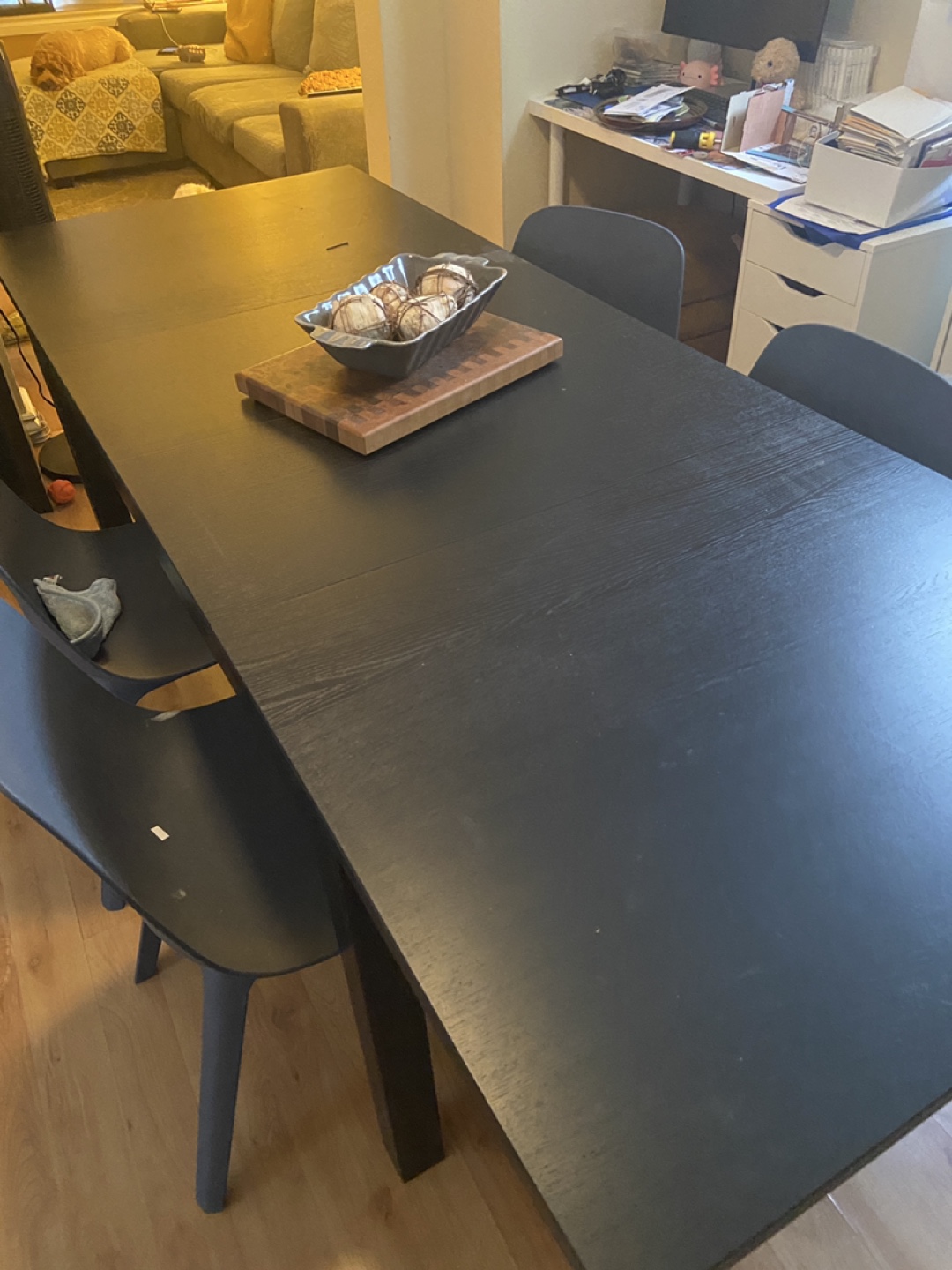 MOVING SALE: Extendable Black Dining Table with Chairs - photo 5