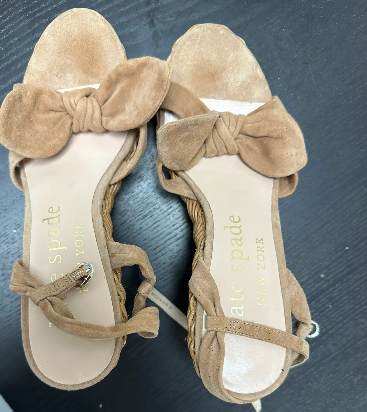 Kate Spade Beige Wedge Sandals image indicator(3)