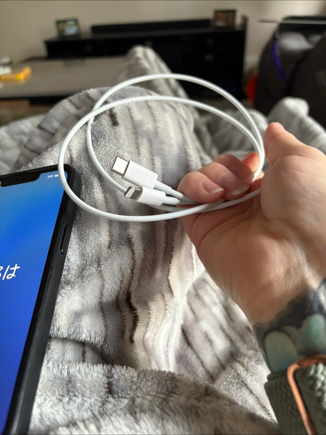 iPhone 14 Blue & Spigen Case image indicator(6)