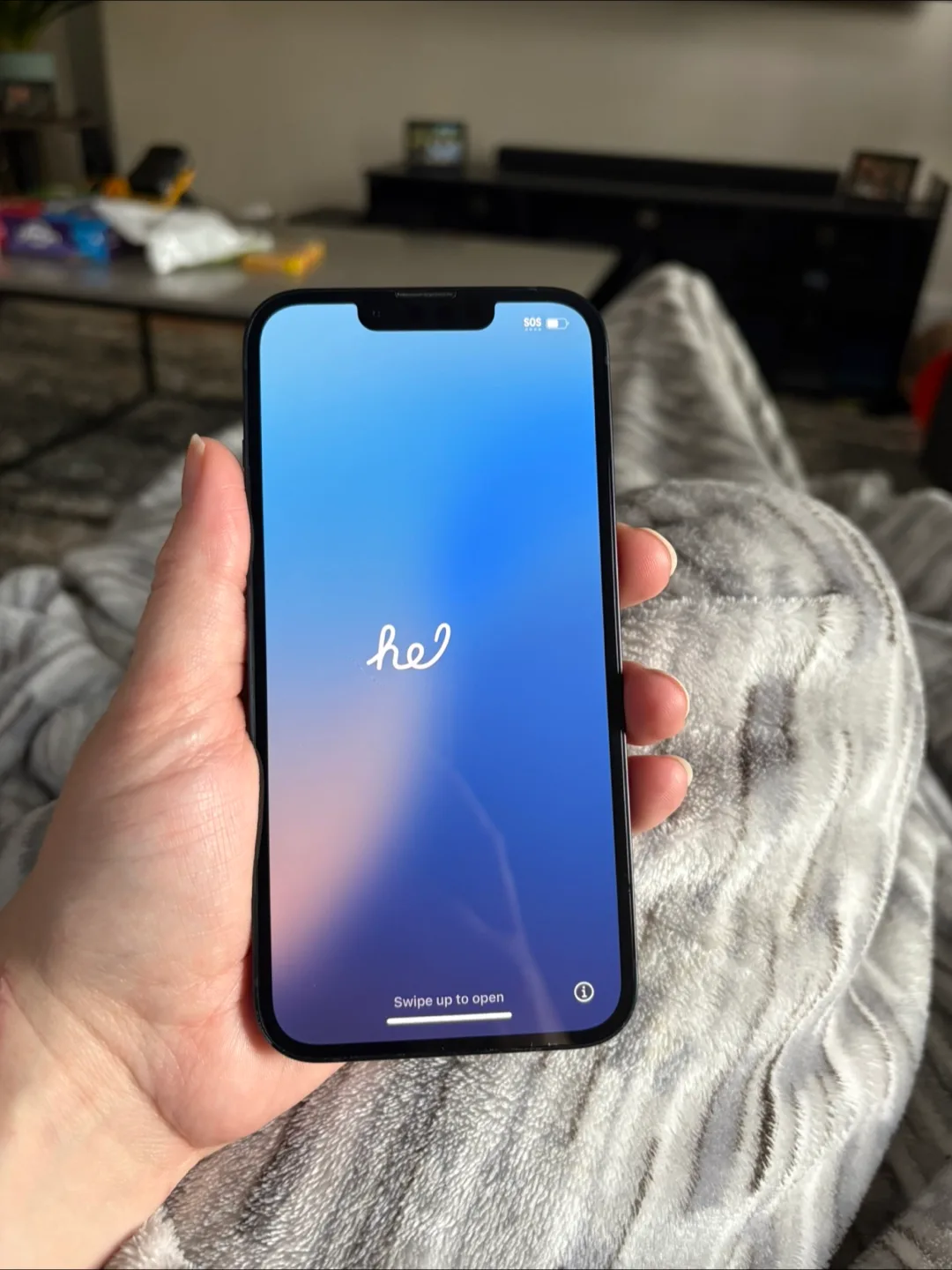 iPhone 14 Blue & Spigen Case image indicator(2)