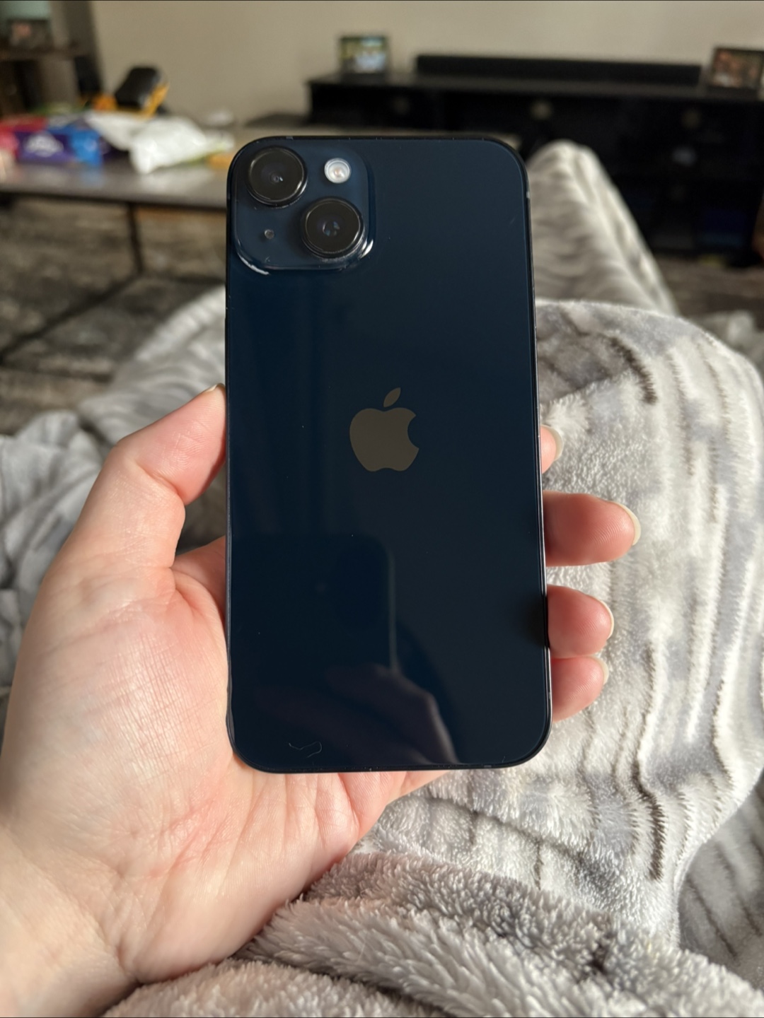 iPhone 14 Blue & Spigen Case - photo 3