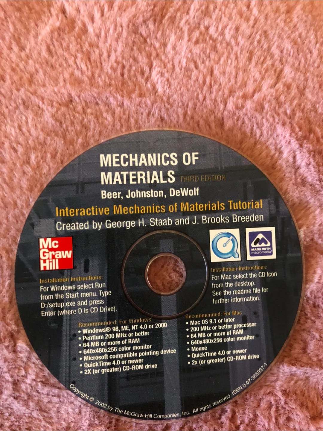 Mechanics of Materials Third Edition CD - #freecycle thumbnail