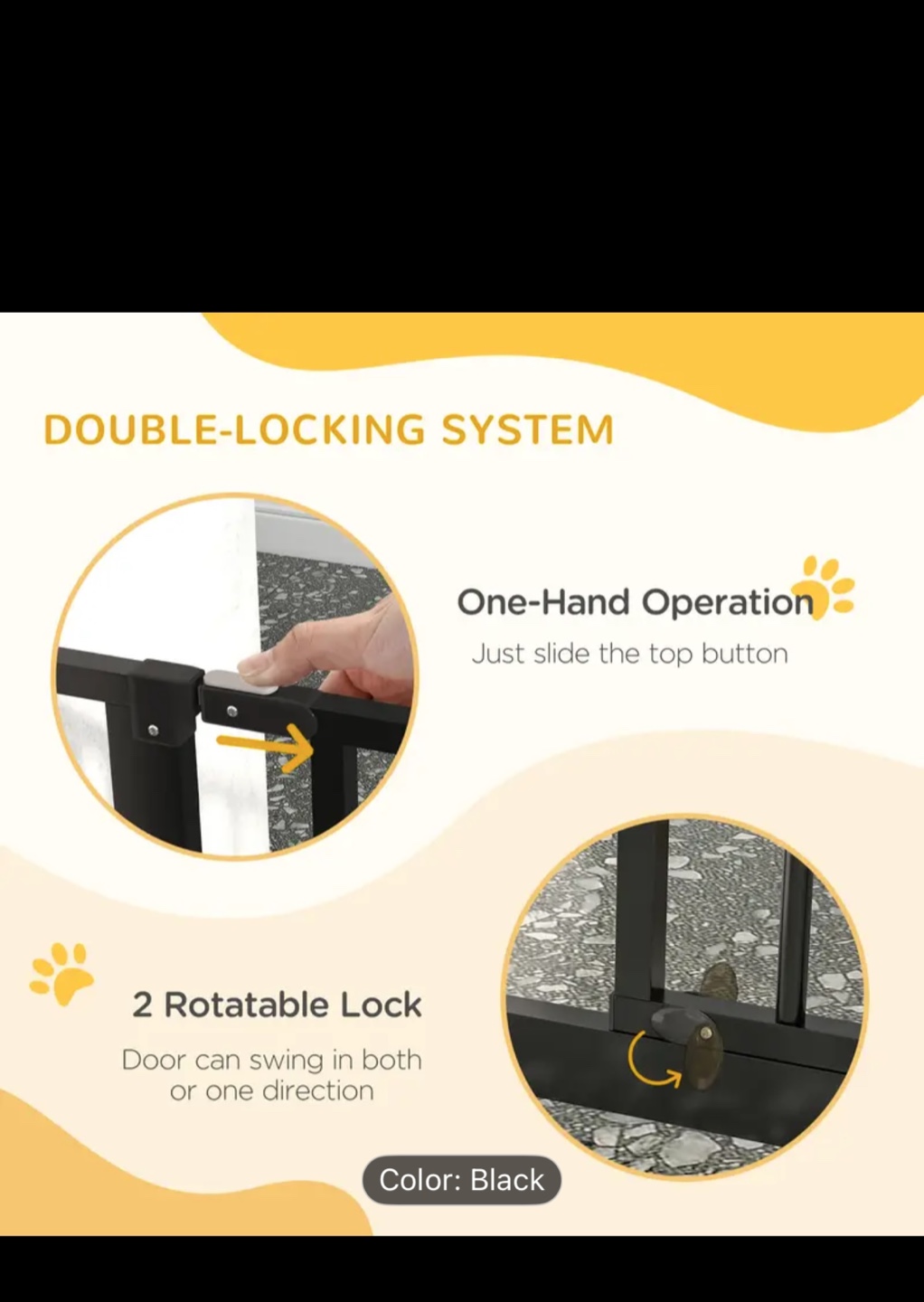 Black Baby/Pet Safety Gate - photo 5