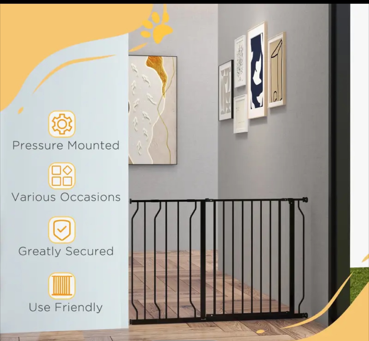 Black Baby/Pet Safety Gate - photo 3