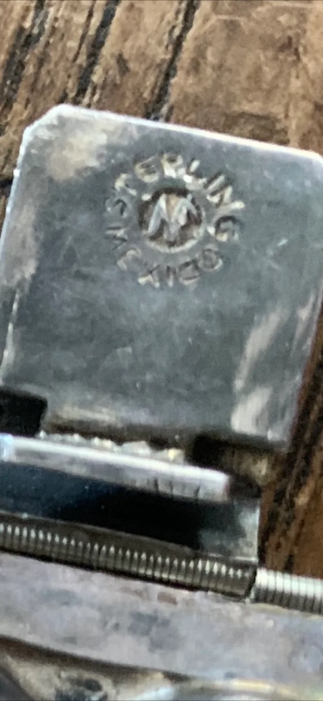 Vintage 1950s solid sterling and green Onyx Mexican bracelet image indicator(8)