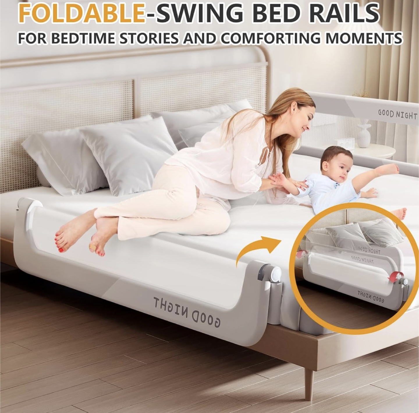 Foldable Swing Bed Rails - Bedtime Safety - photo 2