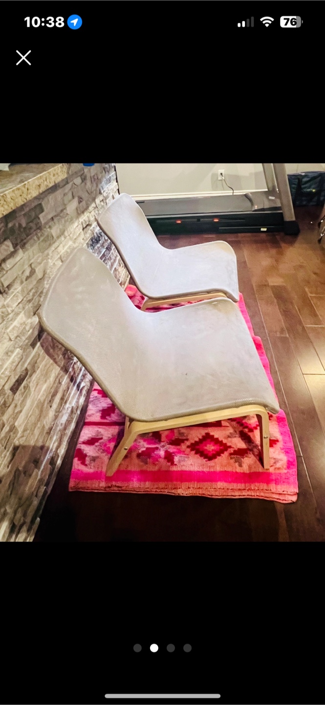 Pair of Modern Grey Accent Chairs - photo 3