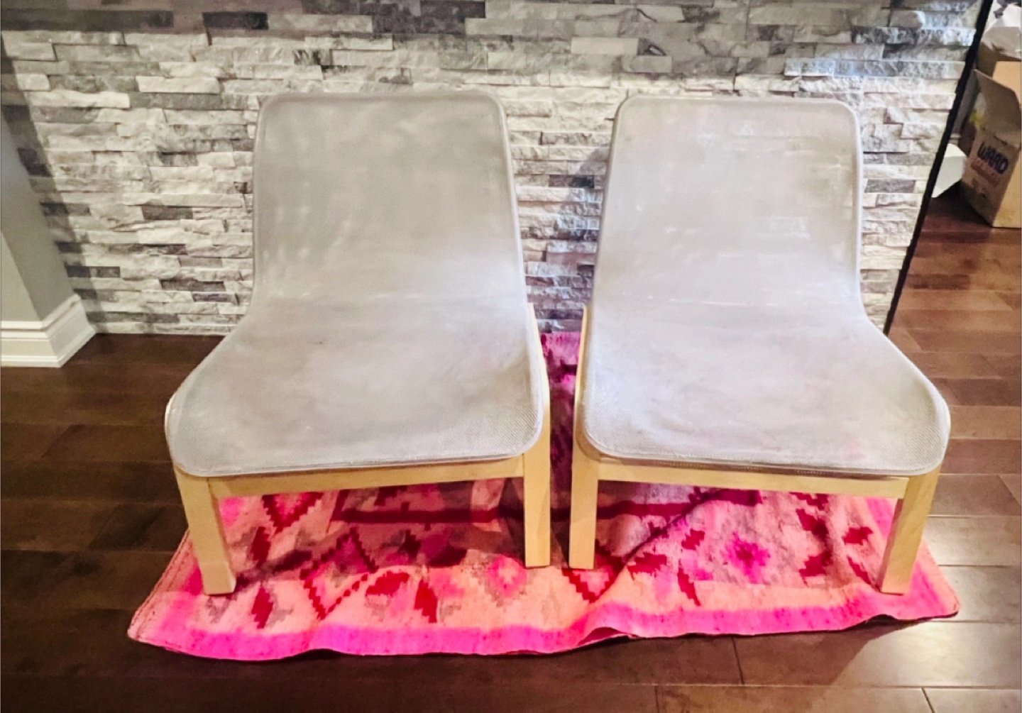 Pair of Modern Grey Accent Chairs