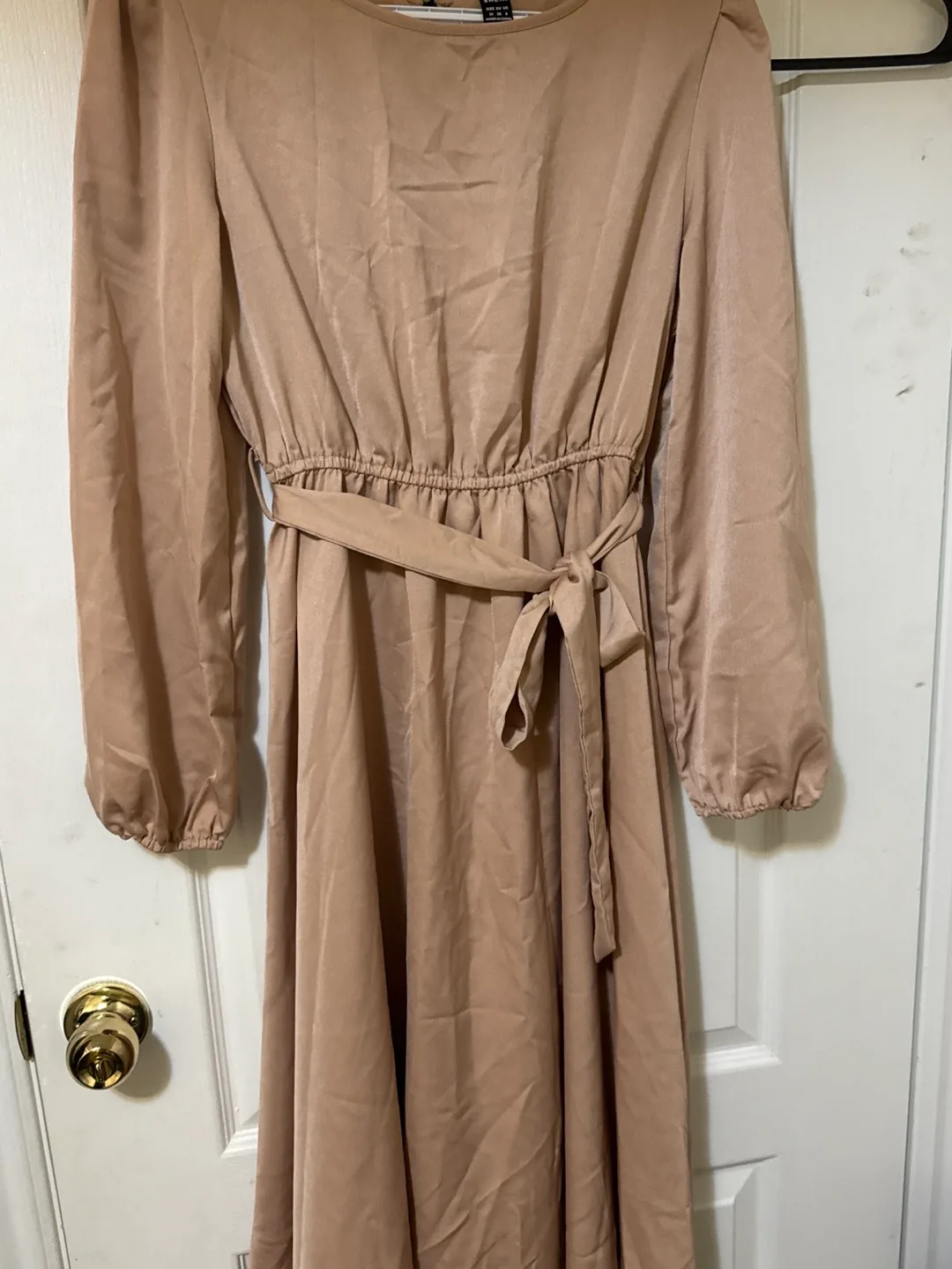 Shein Beige Long Sleeve Dress thumbnail