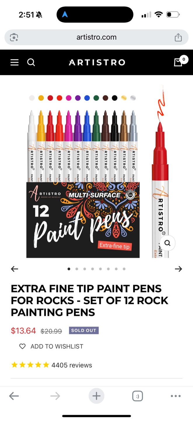Artistro Multi Surface Paint Pens - 12 Markers - photo 2