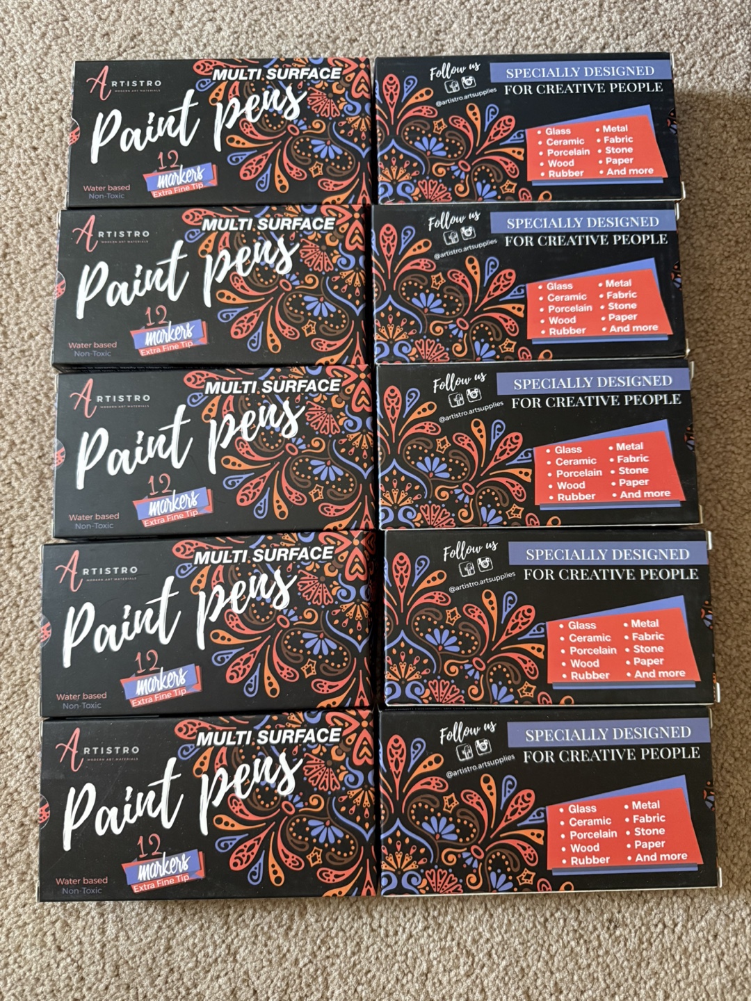 Artistro Multi Surface Paint Pens - 12 Markers