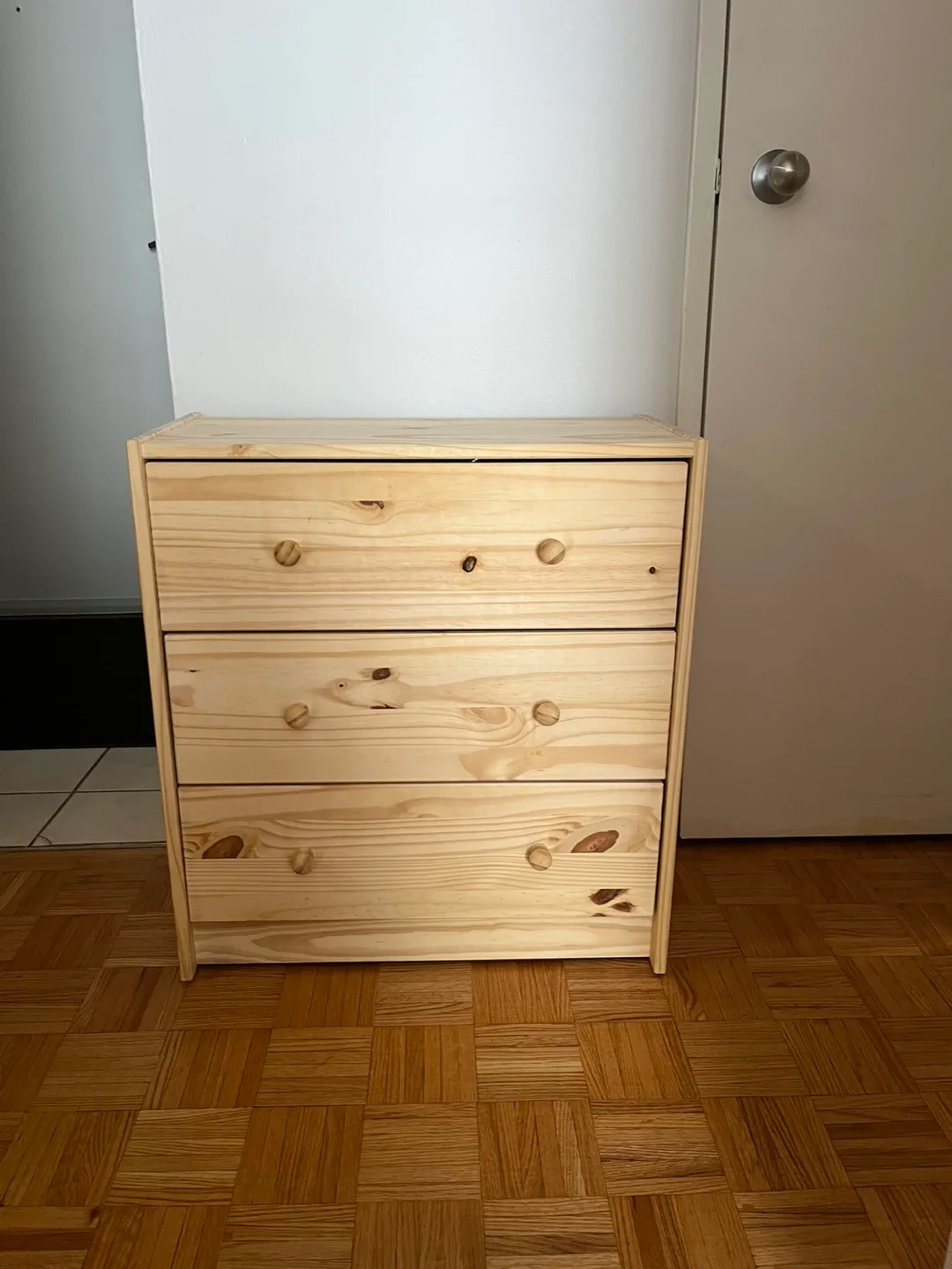 Wooden 3-Drawer Dresser thumbnail