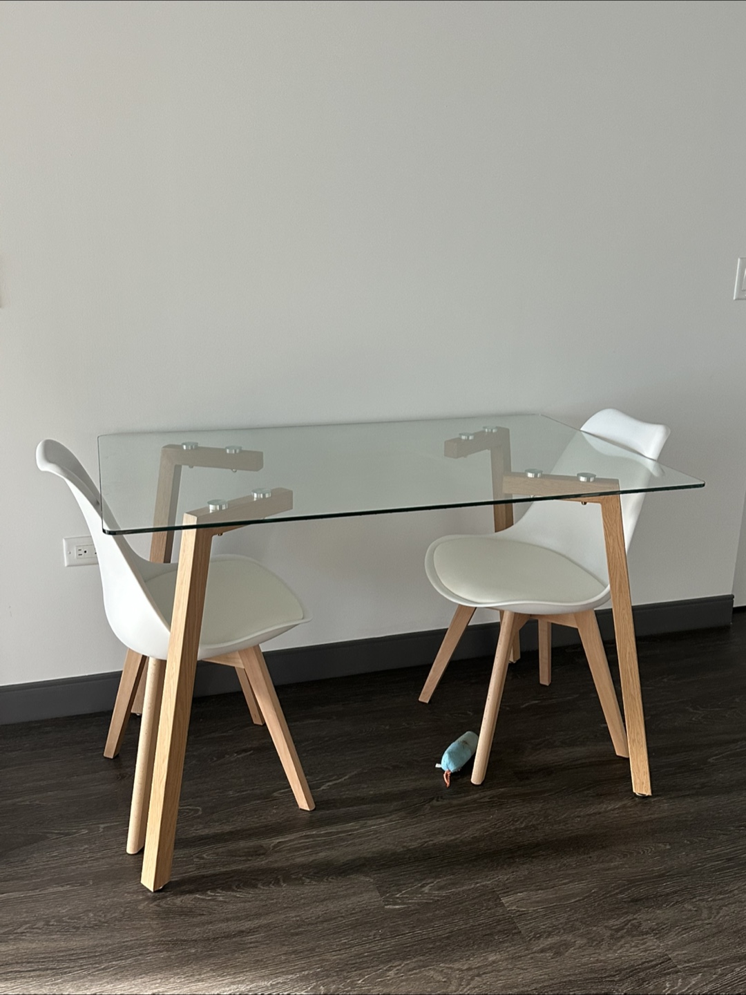 Glass Top Dining Table with 4 chairs