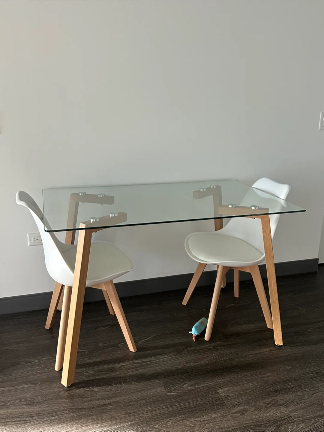 Glass Top Dining Table with 4 chairs thumbnail