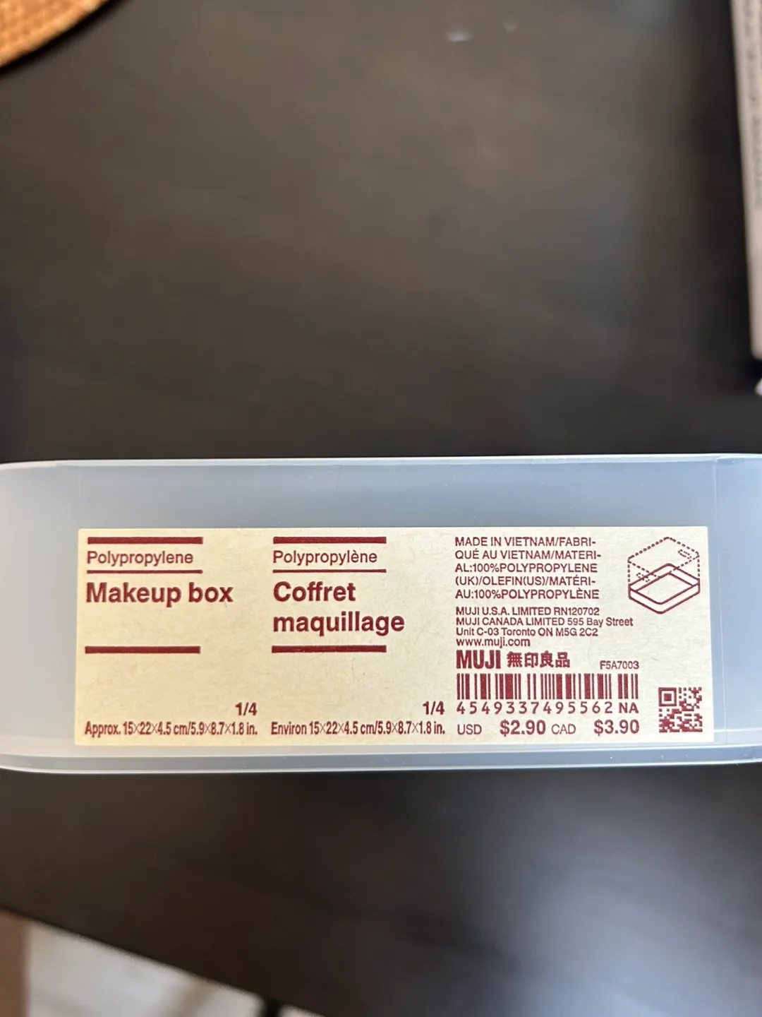 MUJI Polypropylene Makeup Box image indicator(3)