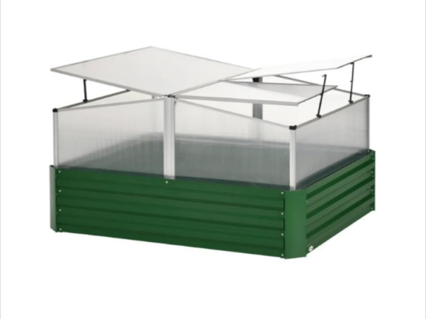 GALVANIZED RAISED GARDEN BED W/ GREENHOUSE thumbnail