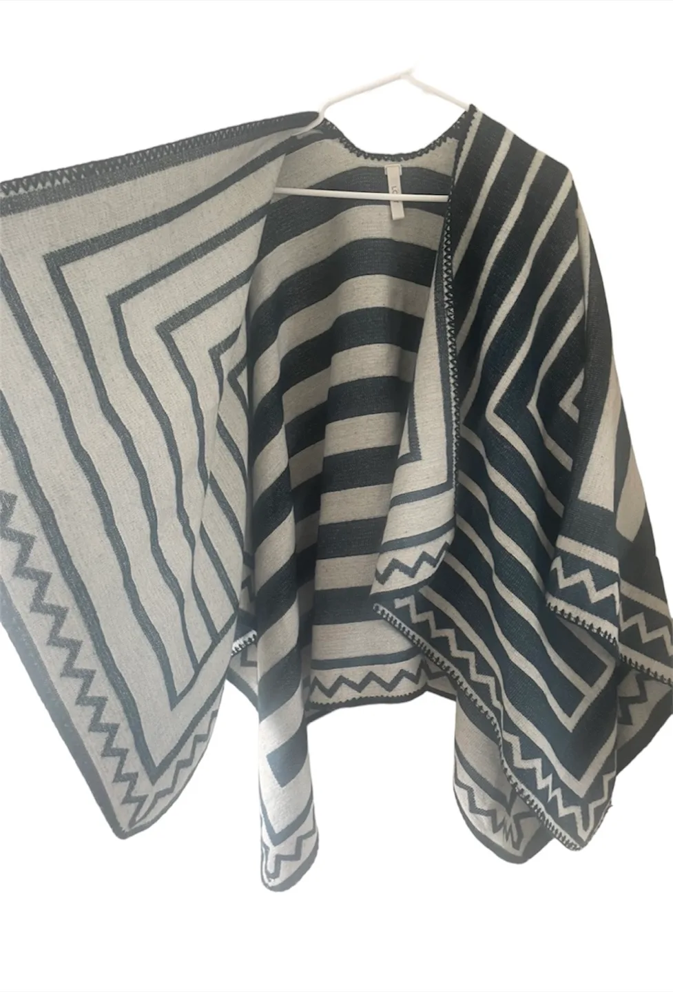 LOFT Knit Striped Poncho/Cape image indicator(4)