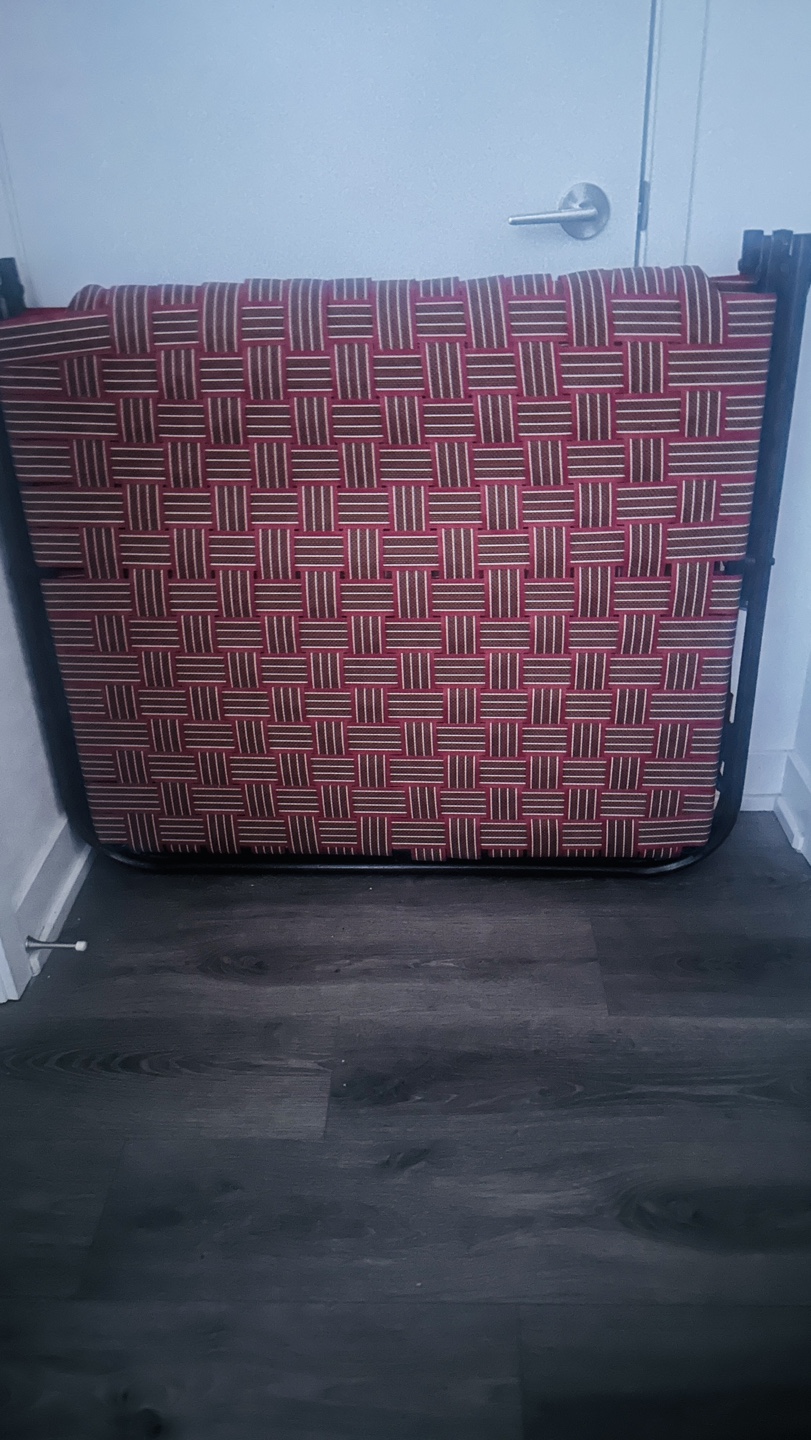 Folding Cot - Red & Brown Woven Pattern - photo 3