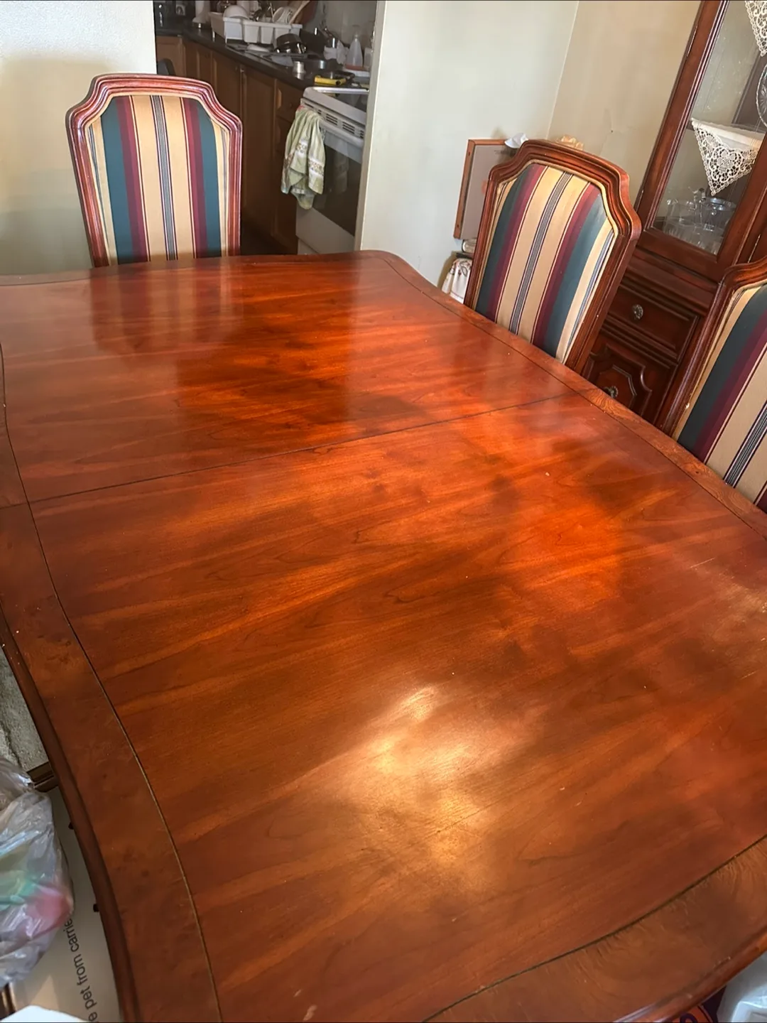 Dining Room Table with Chairs & Cabinet image indicator(2)