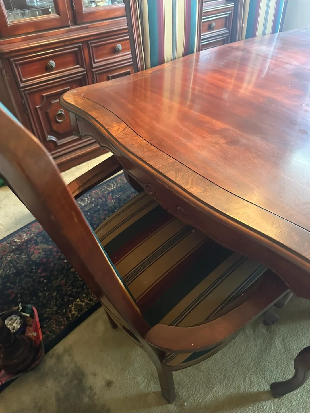 Dining Room Table with Chairs & Cabinet image indicator(3)