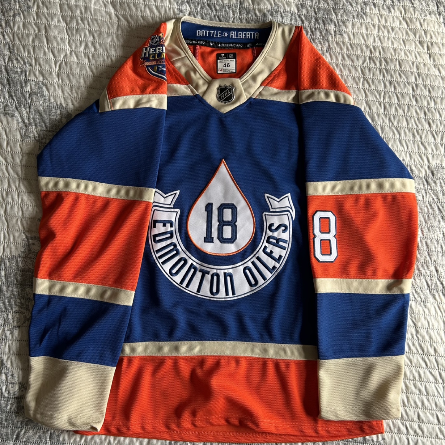 Edmonton Oilers Hyman #18 Jersey - Size 46
