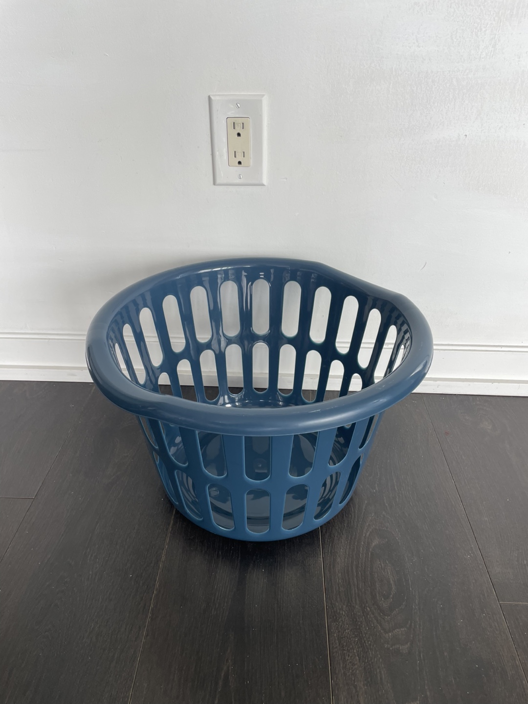 Blue Plastic Laundry Basket
